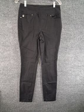 Belle by Kim Gravel Jeans Womens Size 4 Black Zip Ankle Stretch